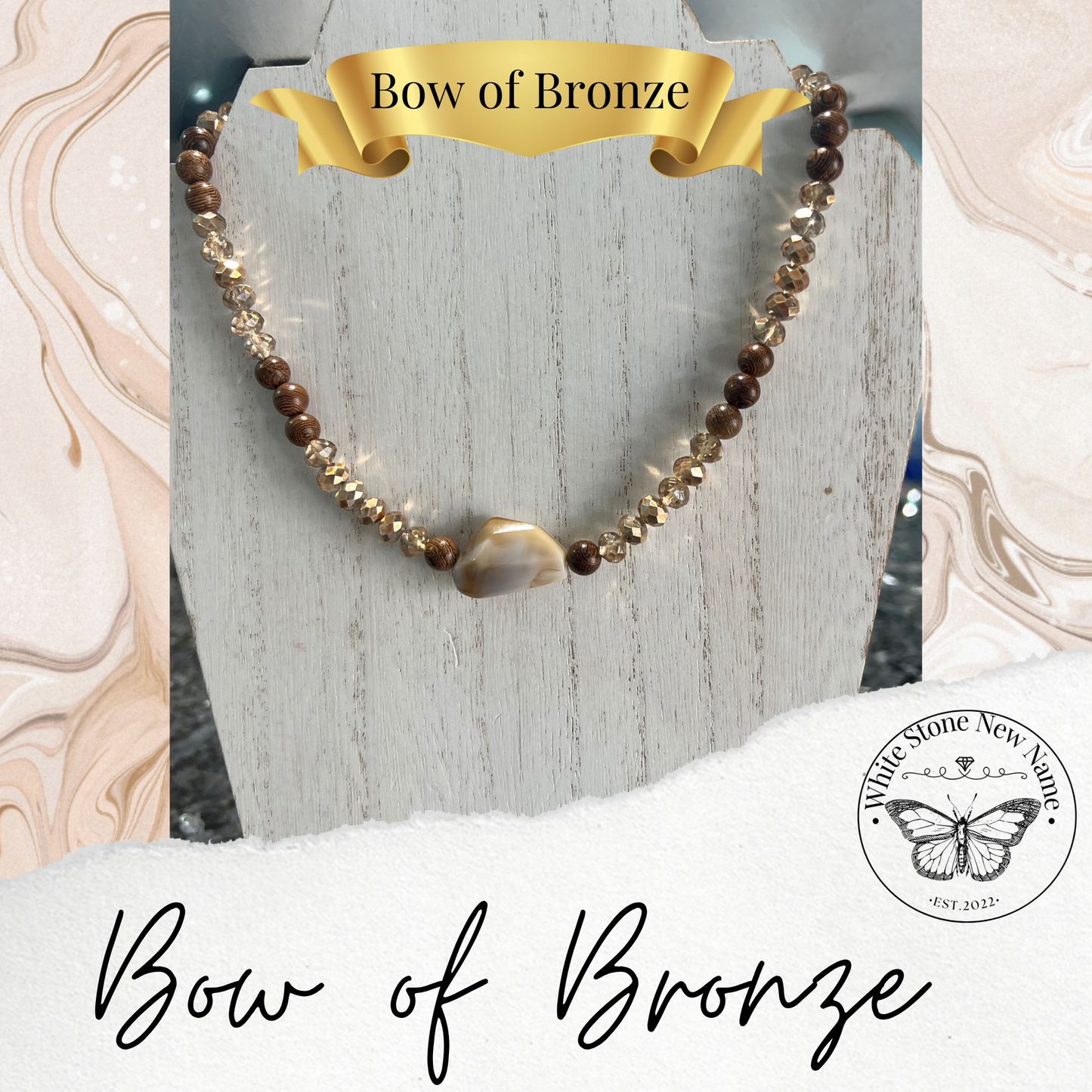 Bow of Bronze Necklace and Bracelets