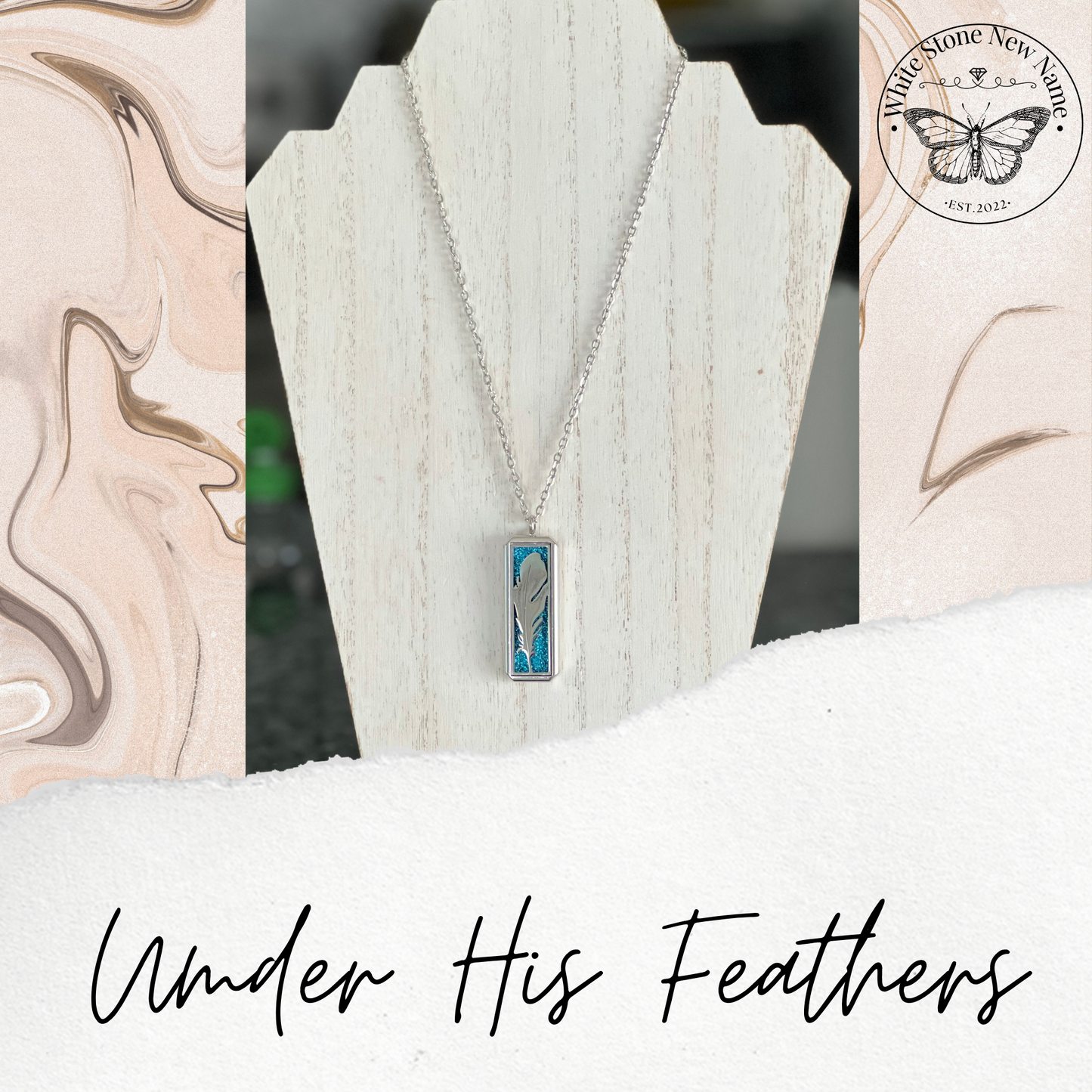 Under His Feathers Diffuser Necklace