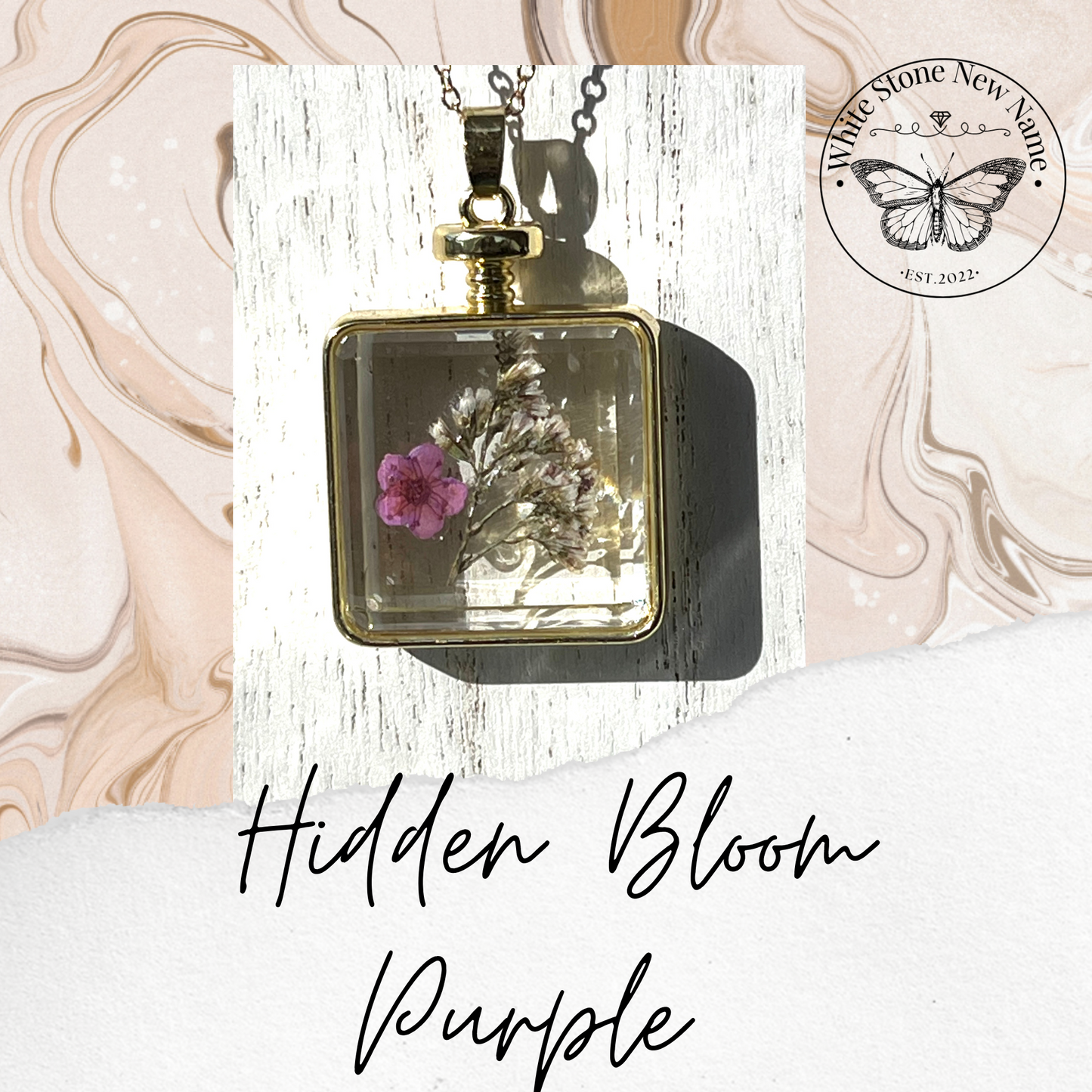 Hidden Bloom Pressed Flower Necklace