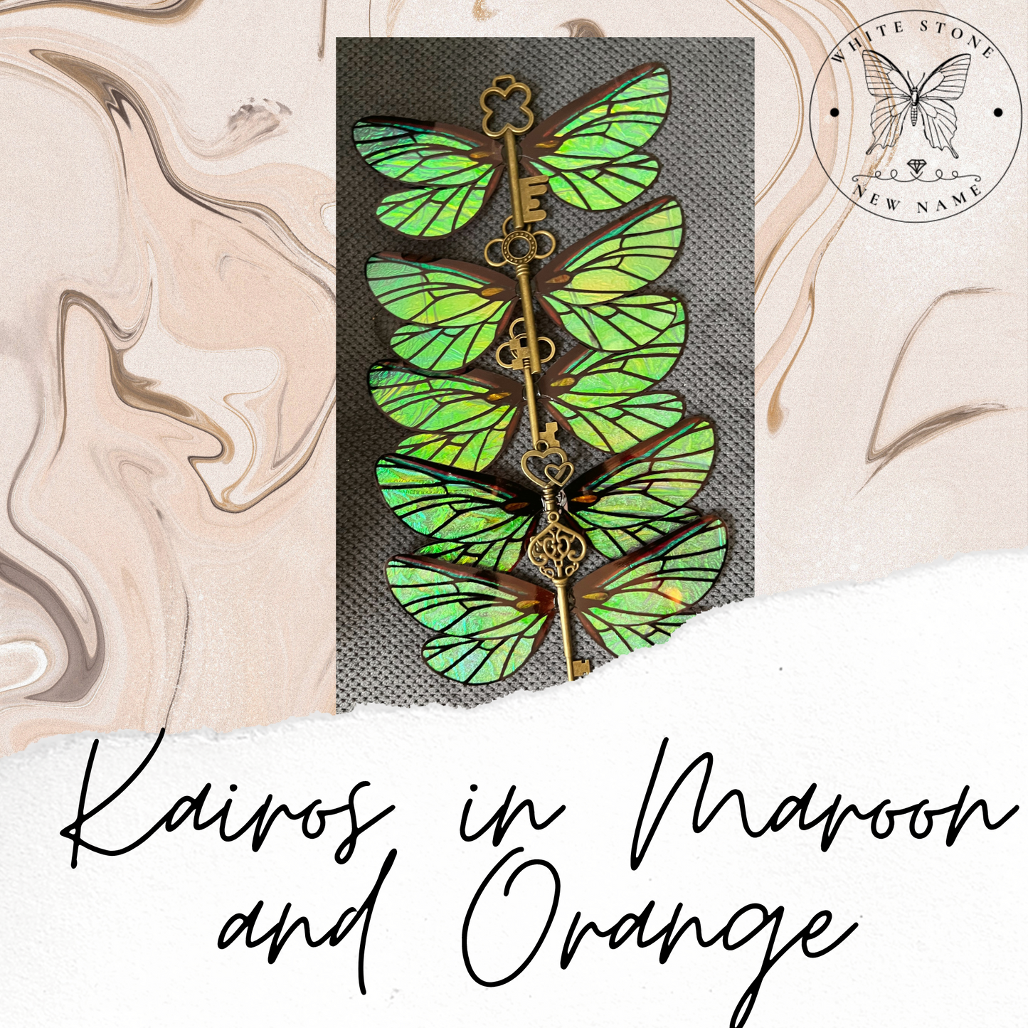 NEW DESIGN! Kairos Necklace Dragonfly and Key